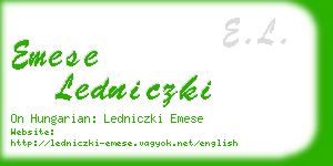 emese ledniczki business card